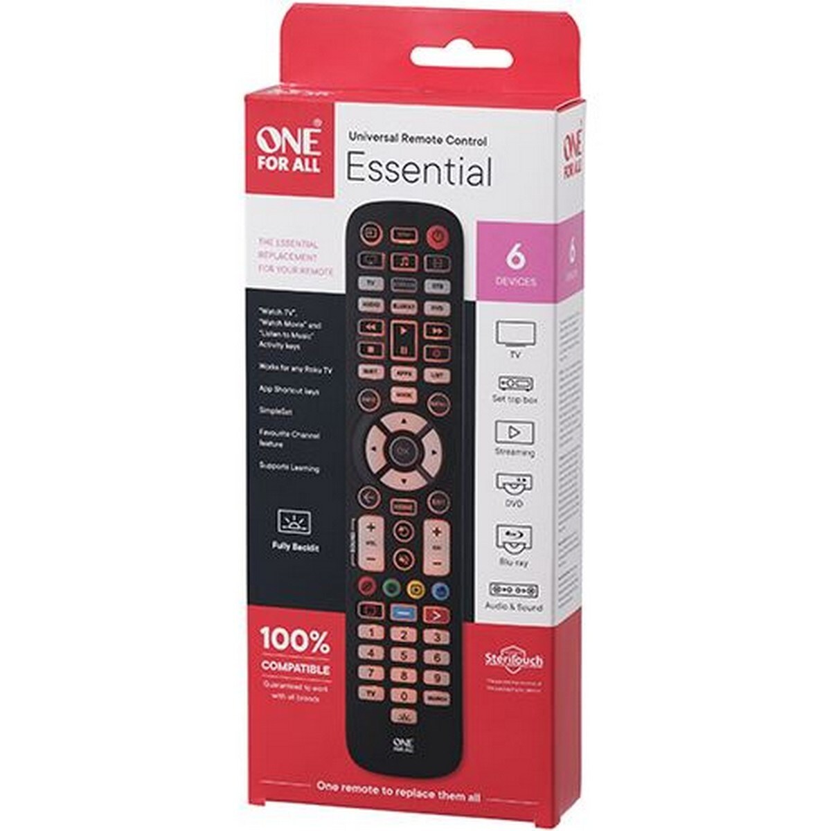 Comando Essential 6 One For All - Preto 2
