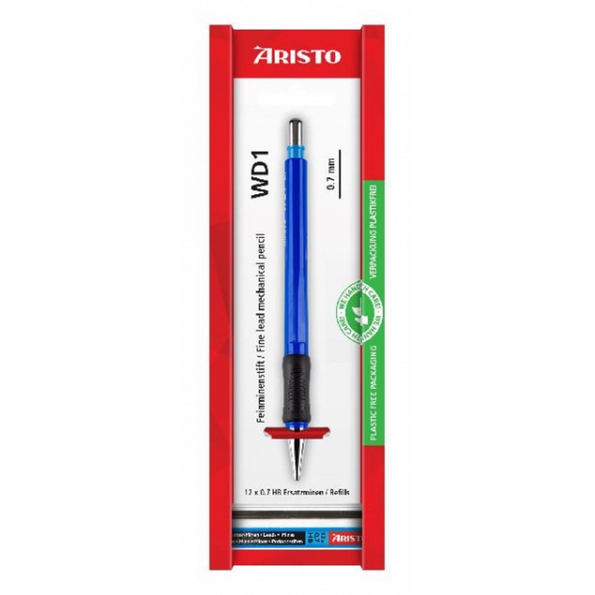 Imagem 0 de Lapiseira de mina fina Aristo WD1 preta 0,7 mina de substituição, ecoblister