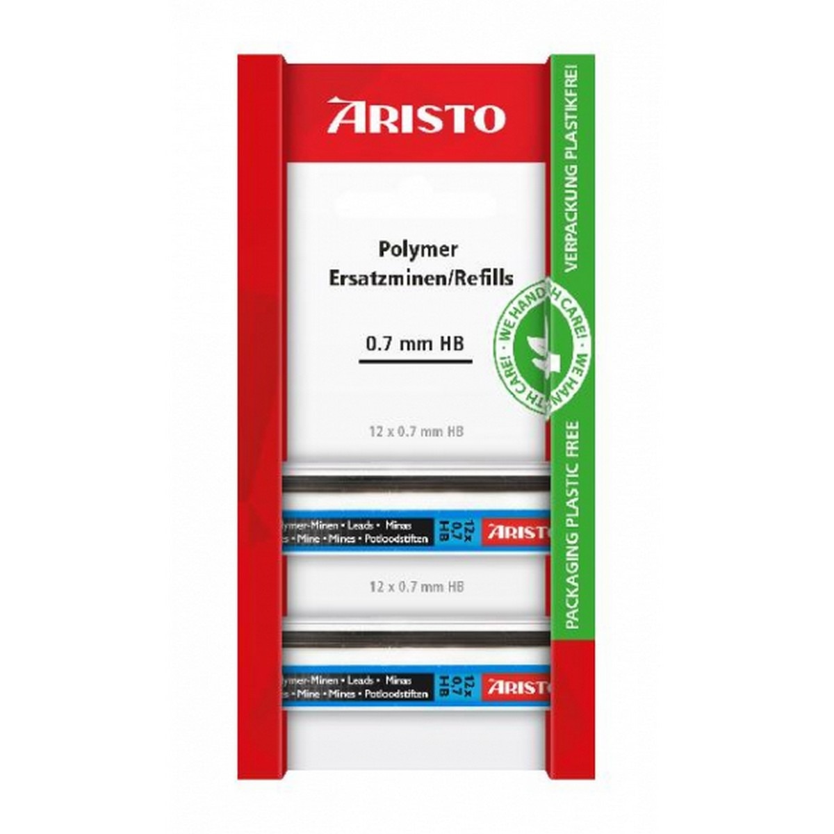 Imagem 0 de Aristo minas finas polímero 0,7 HB, 2x12 lata de minas, ecoblister