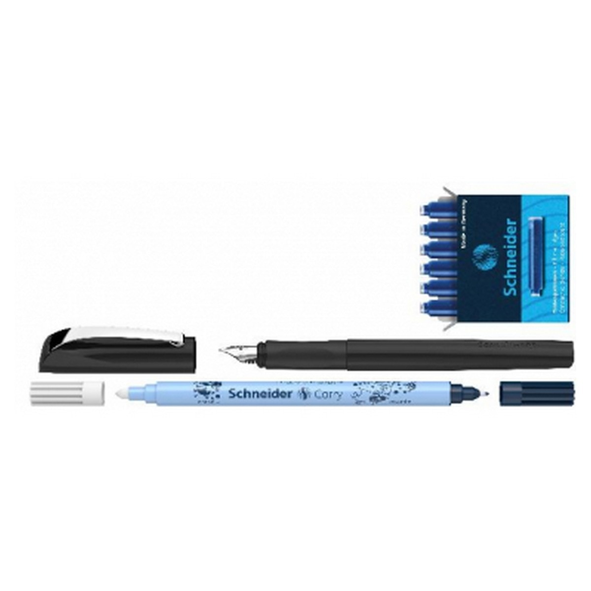 Imagem 0 de Caneta Aparo, com Apagador e 6 cartuchos de tinta