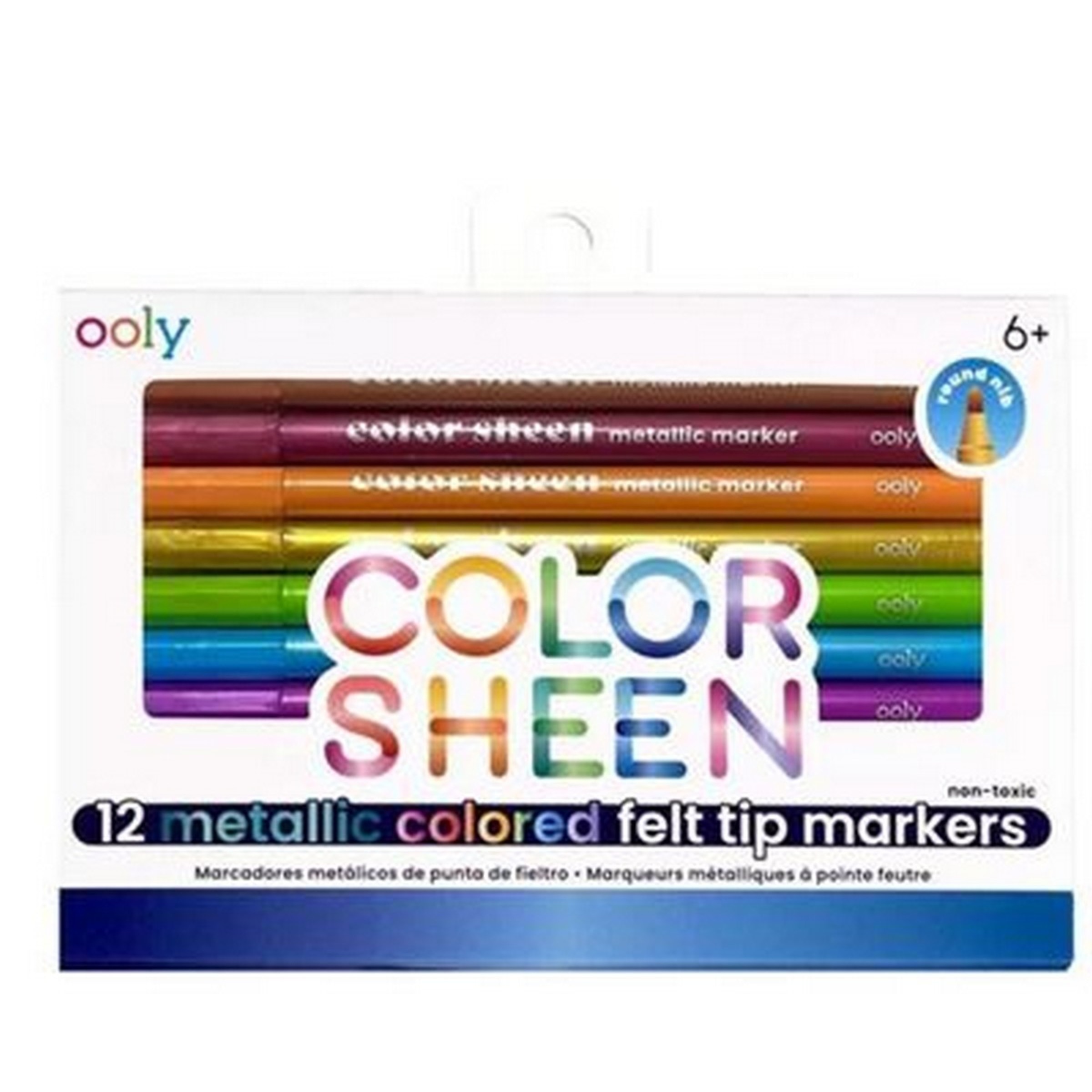 Imagem 0 de Marcador Ooly Color Sheen Cores Metalizadas - 12 Unidades