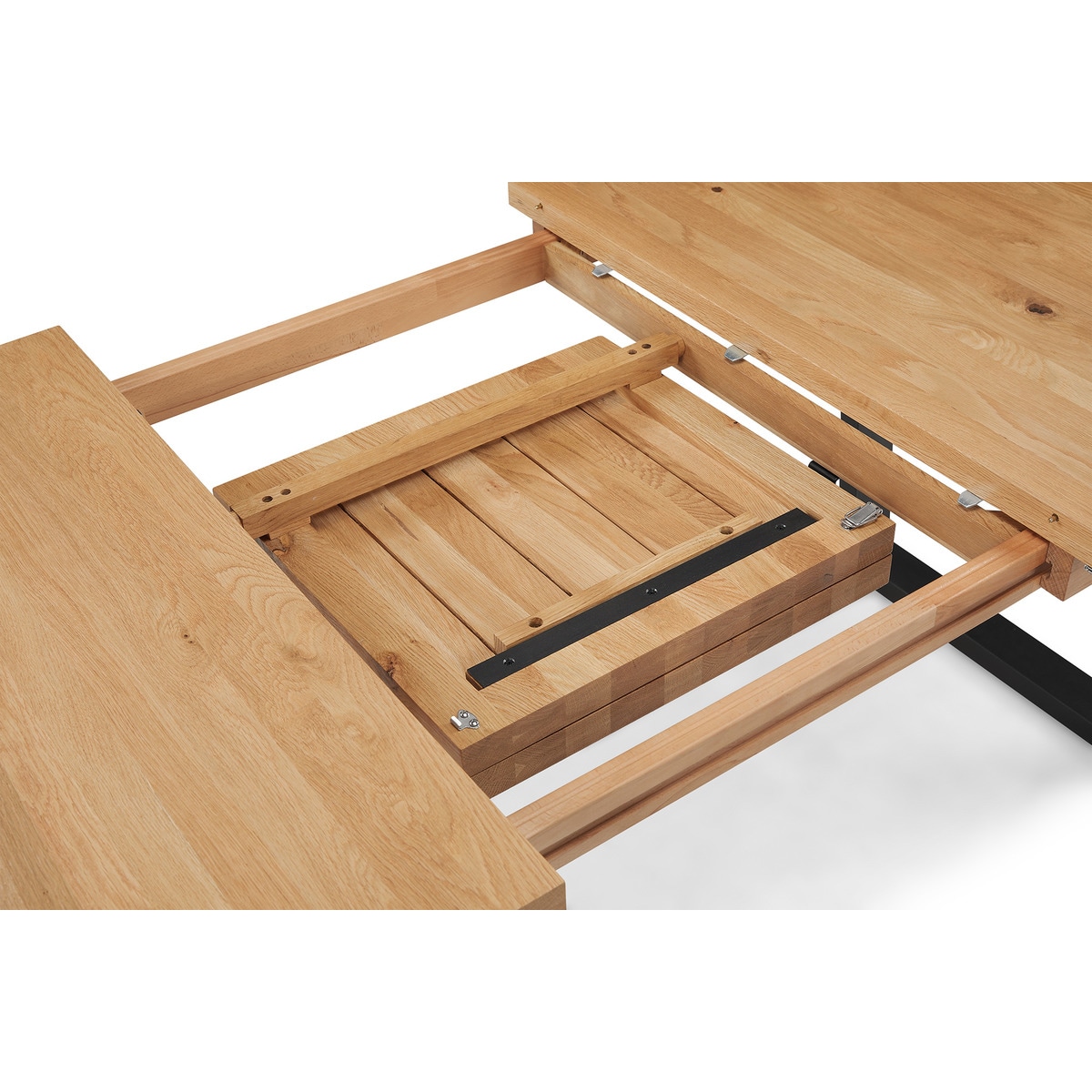 Mesa de comedor extensible de madera de roble Calia El Corte Inglés Natural-8