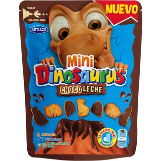 galletas mini con chocolate con leche bolsa 100 g - Dinosaurus