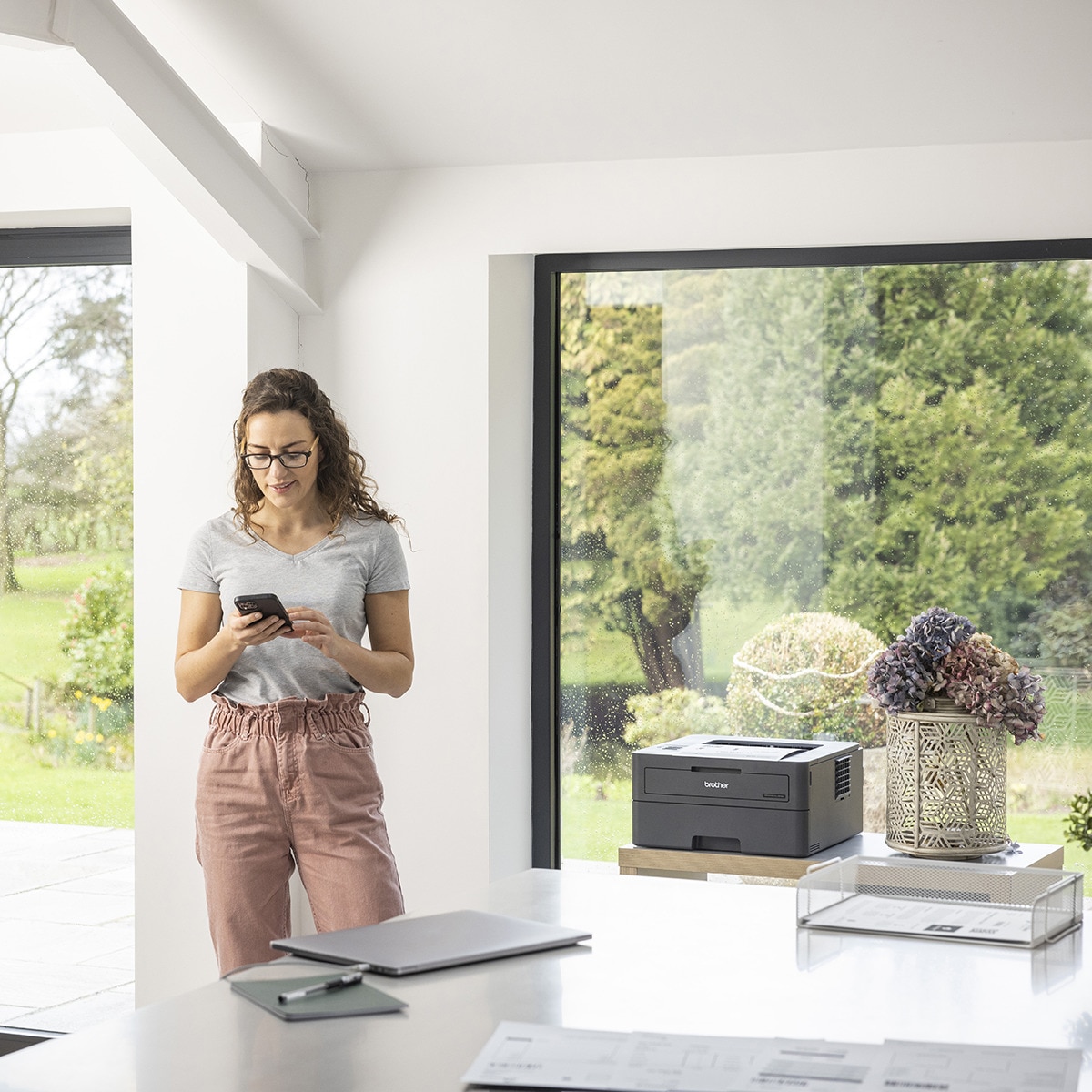 Impresora láser Brother HL-L2400DWE, Wi-Fi Negro-5