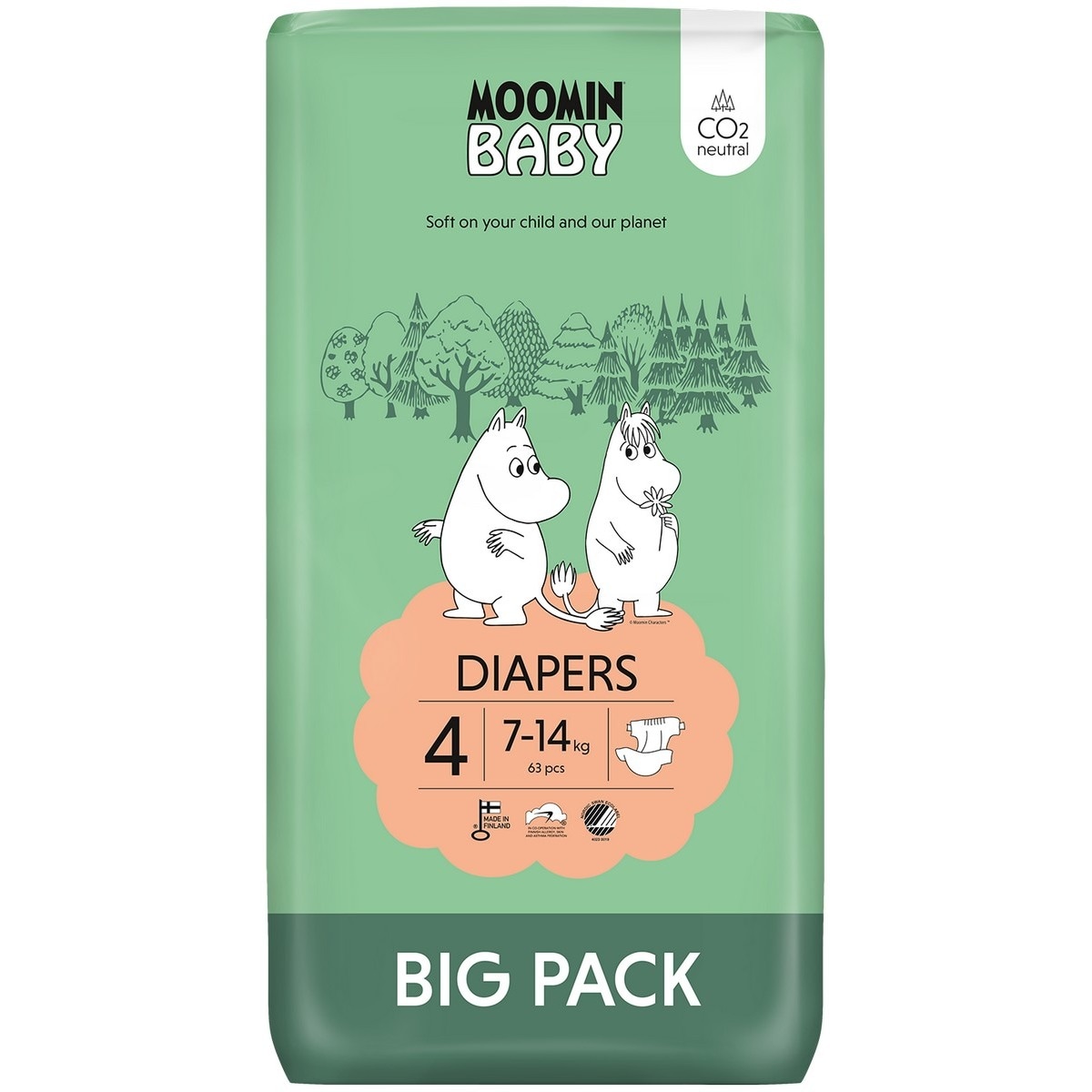 Fraldas Tamanho 4 Big Pack - 63 un. 1