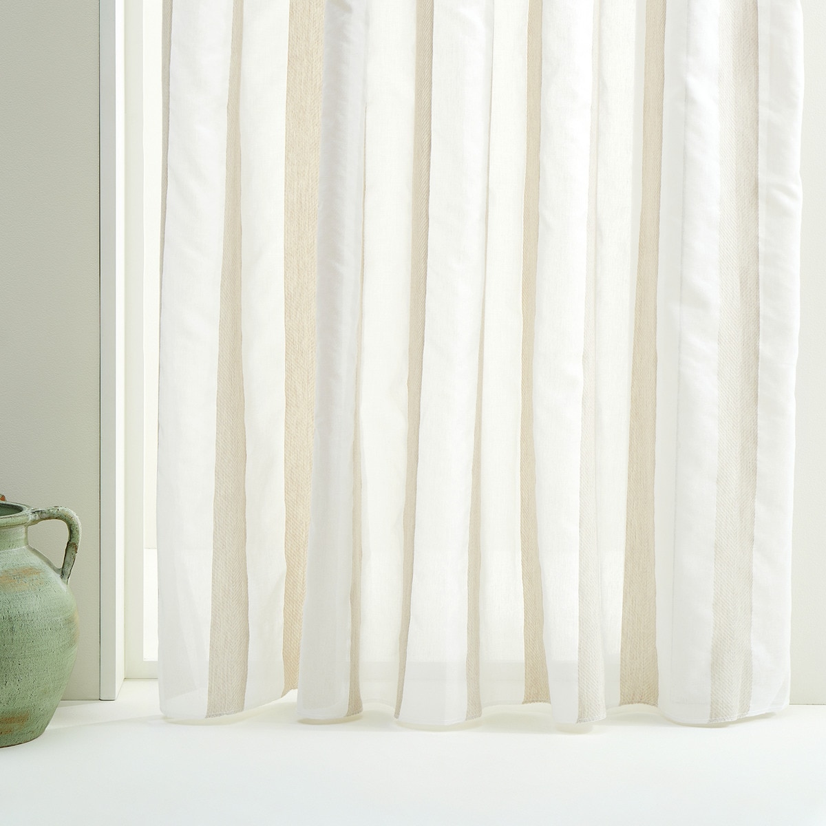 Cortina Confecionada com Sistema Multiusos Labeo Bege-1