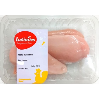 Peito de Frango Peso Aproximado por embalagem 450 g - Lusiaves
