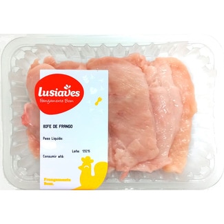 Bifes de Frango Peso Aproximado por embalagem 450 g - Lusiaves
