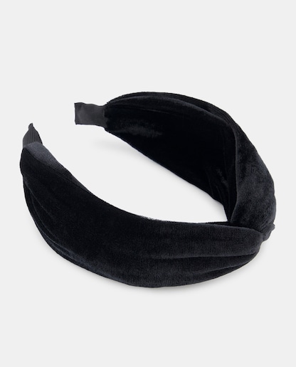 Imagem 0 de Bandolete de Veludo Lisa - Preto