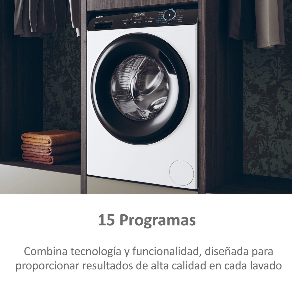 Lavadora Haier 10 kg / 1.400 rpm Motor Inverter, I-Pro Series 3 - HW100-BP14939-S Blanco-7