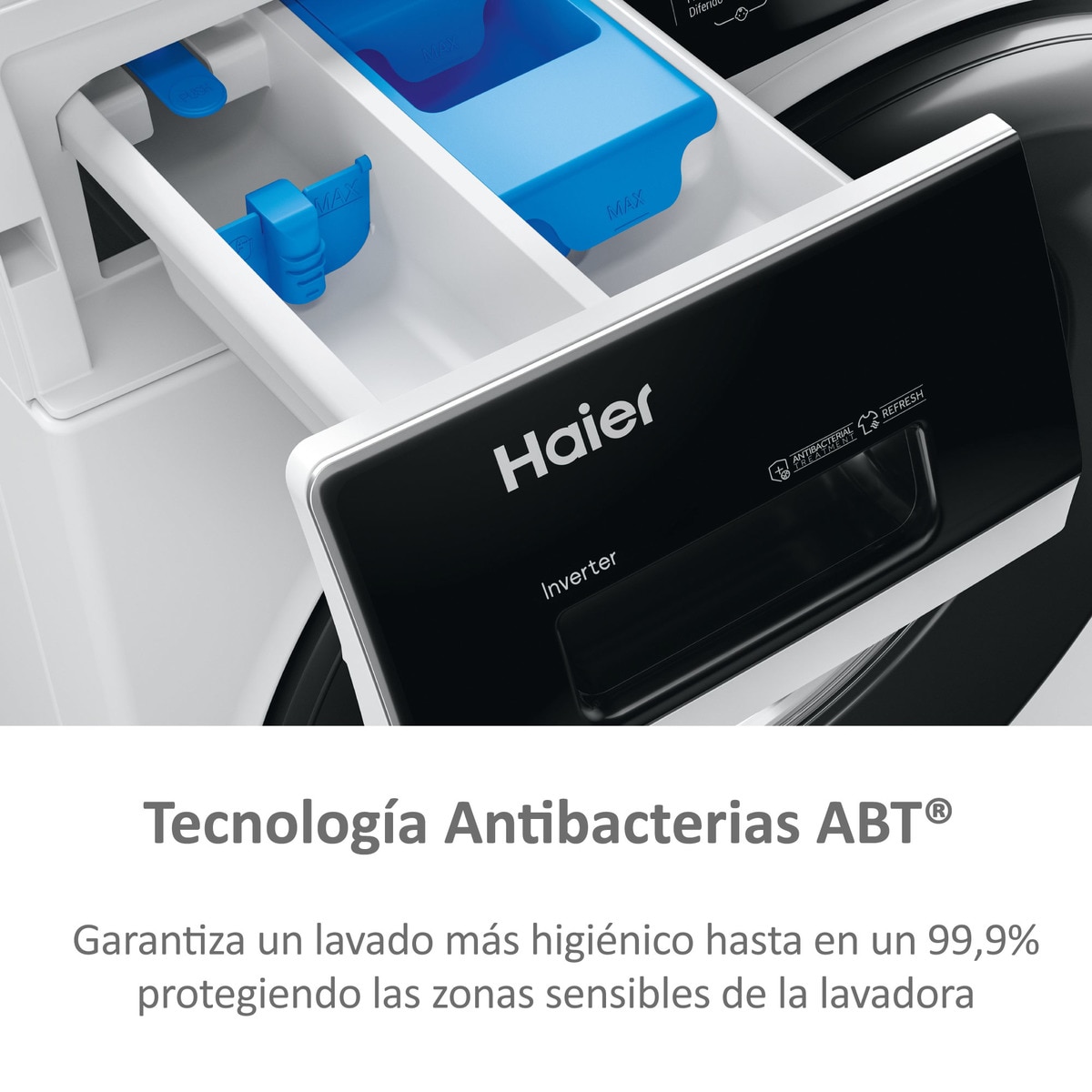 Lavadora Haier 10 kg / 1.400 rpm Motor Inverter, I-Pro Series 3 - HW100-BP14939-S Blanco-10