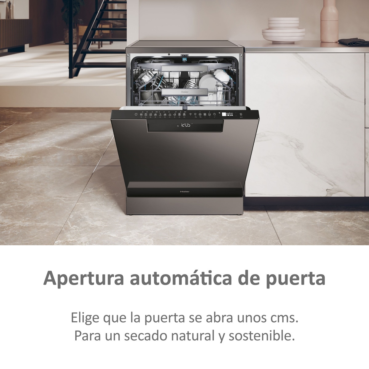 Lavavajillas Haier 14 servicios, 60 cm con WIFI I-PRO SHINE - XF 4A4M4PA Antracita-10