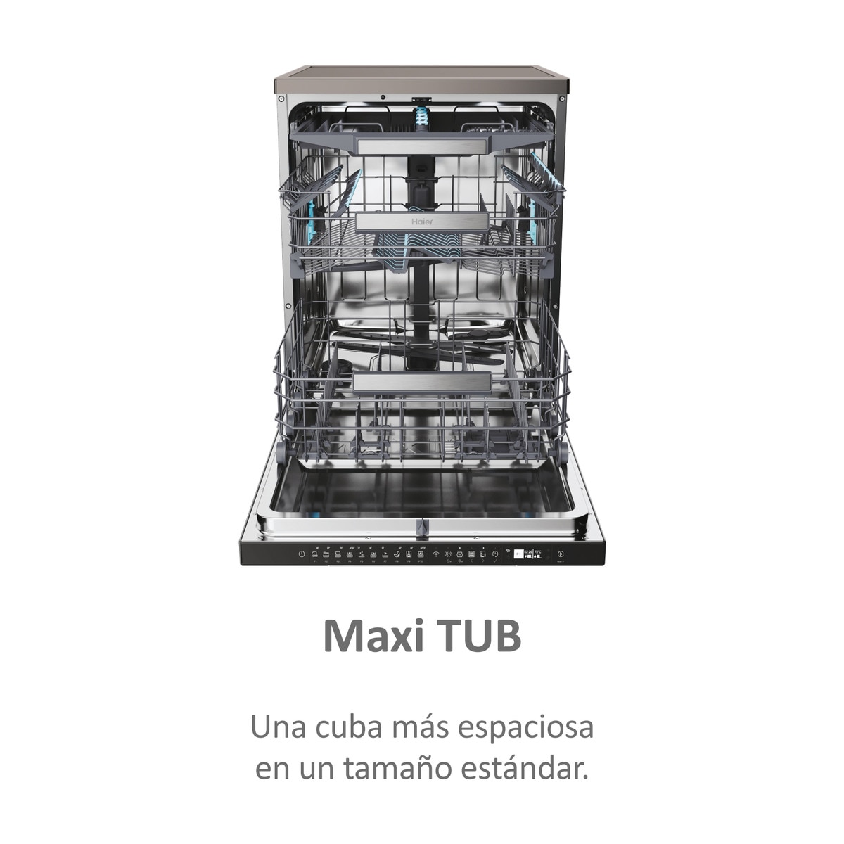 Lavavajillas Haier 14 servicios, 60 cm con WIFI I-PRO SHINE - XF 4A4M4PA Antracita-11