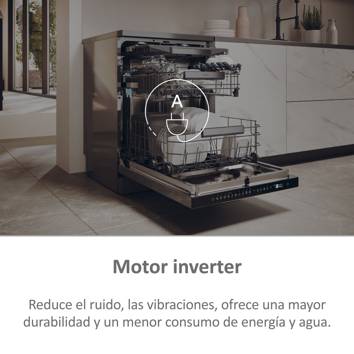 Lavavajillas Haier 14 servicios, 60 cm con WIFI I-PRO SHINE - XF 4A4M4PA Antracita-12