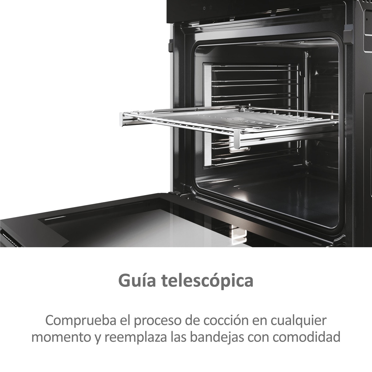 Horno multifunción Haier, limpieza Pirolítica e Hidrolítica, WiFi, ID Series 4 - H6 ID46C3YTB Negro-8