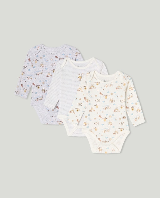 Imagen 0 de Pack tres bodies de bebé niño Winnie The Pooh