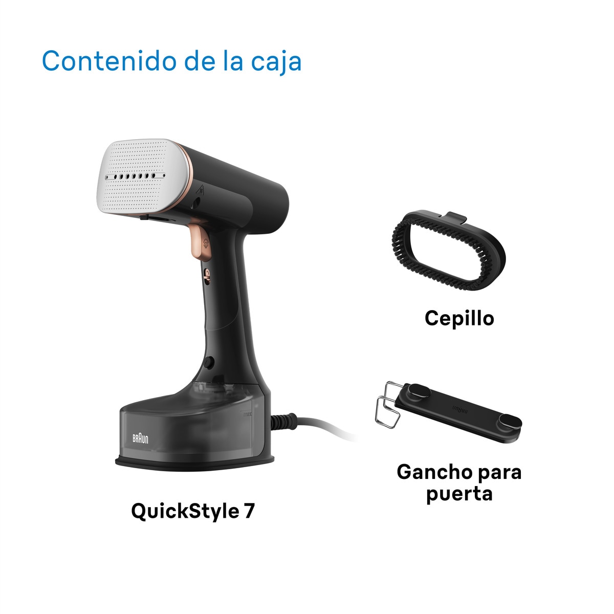 Ferro Vertical a Vapor Baun GS7077BK QuickStyle de 1600 W - Preto Preto-8