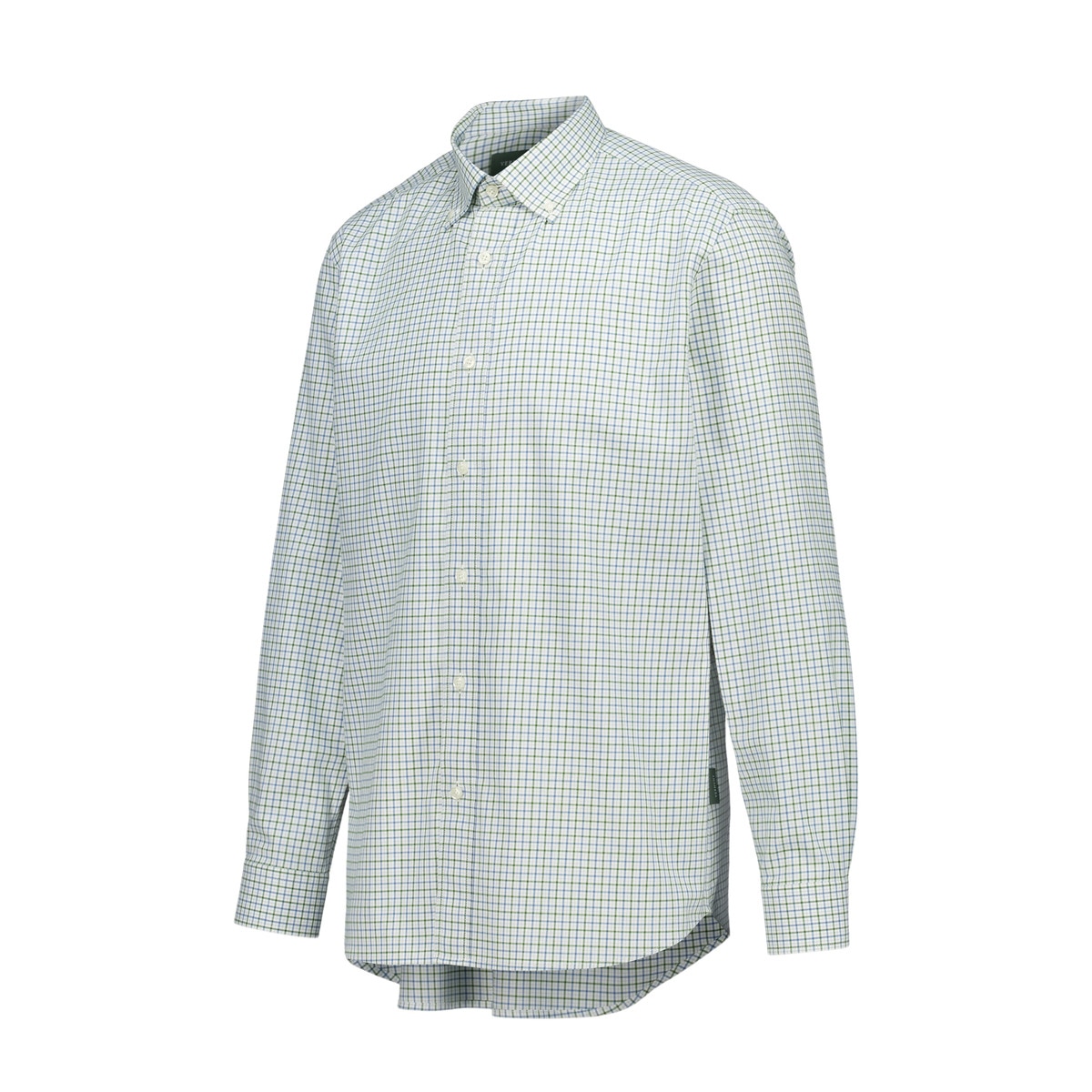 Camisa Button Down de Homem aos Quadrados Azul-claro-4