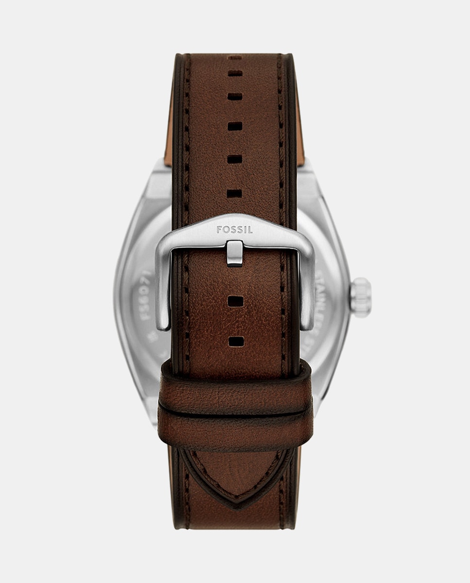 Relógio Everett FS6071 em Pele - Castanho Branco-2