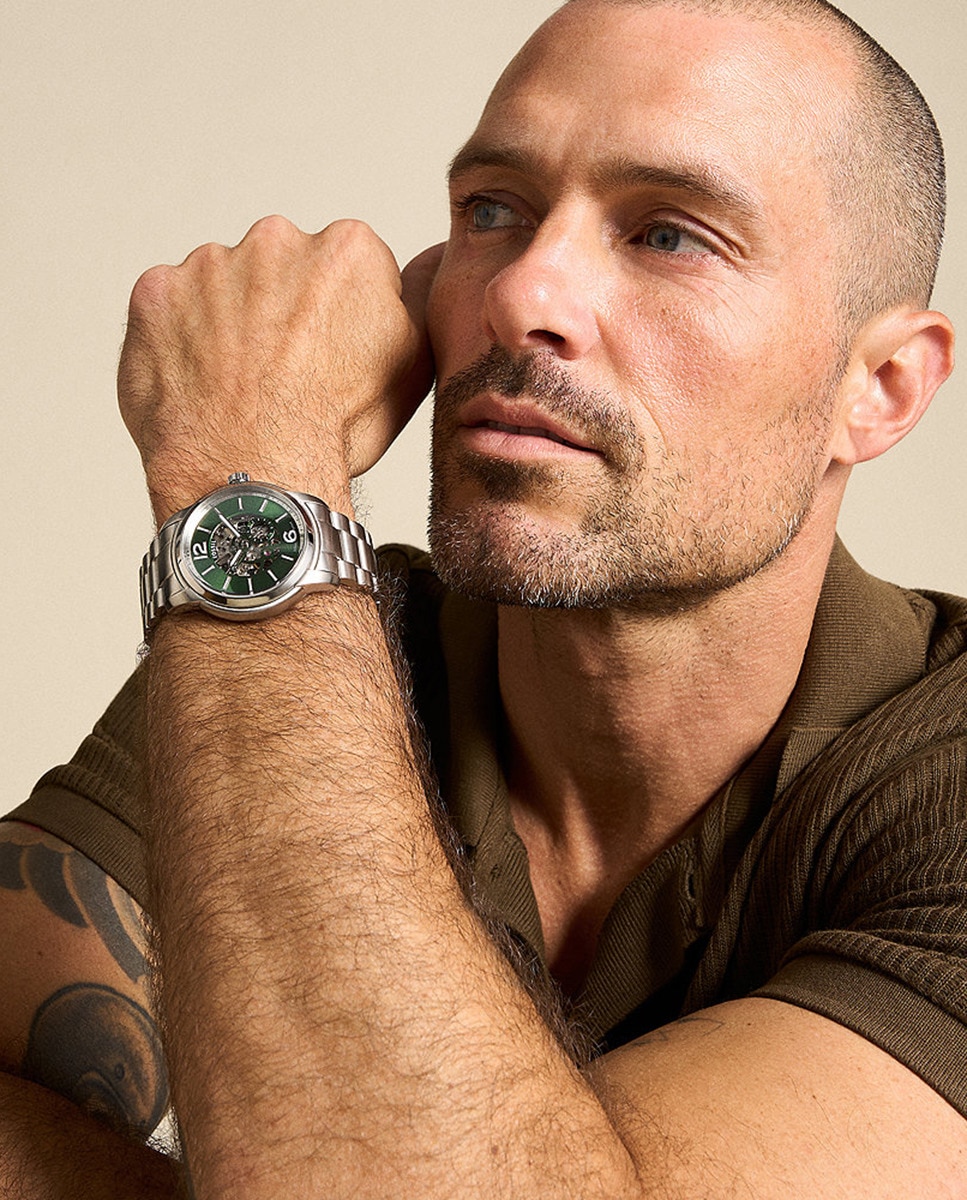 Relógio Heritage ME3262 Automático de Aço Prata-6