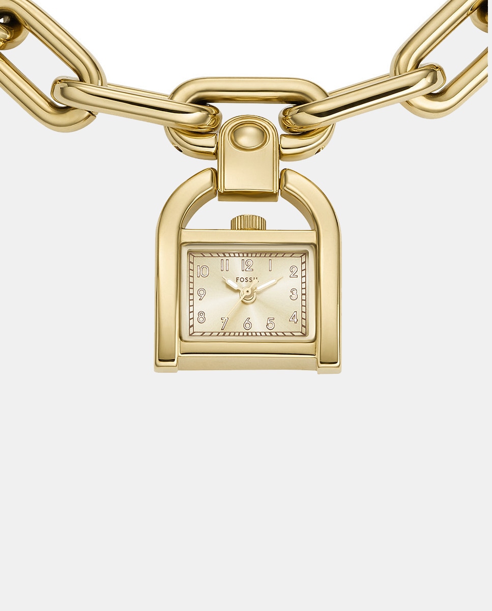 Bracelete com Conta de Relógio ES5372 de Aço - Dourado Ouro-2
