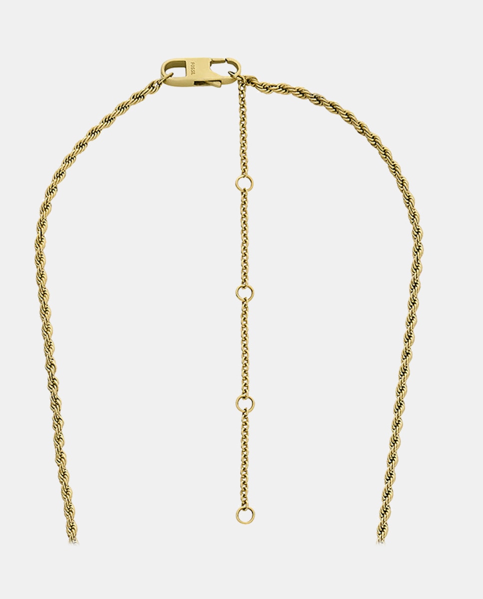Colar com Relógio ES5373 de Aço - Dourado Ouro-4