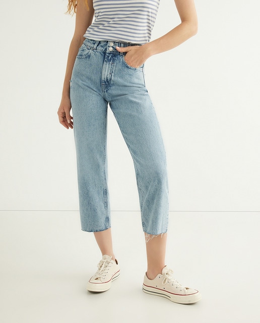 Imagen 0 de Vaqueros de mujer dad fit cintura alta