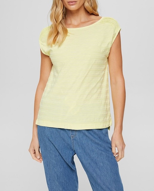 Imagen 0 de Camiseta de mujer rayas a tono algodón