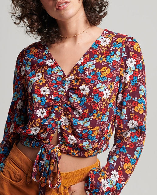 Imagen 0 de Camiseta de mujer con nudo delantero Vintage