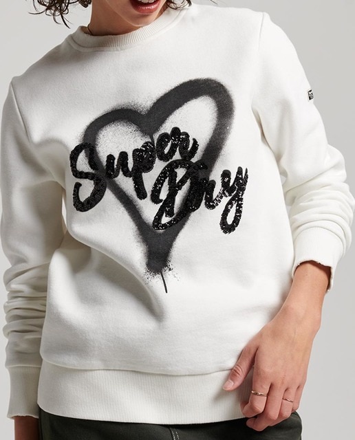 Imagen 0 de Sudadera de mujer de mujer con cuello redondo y adornos