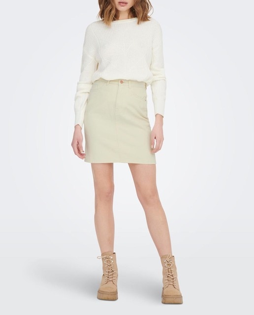 Imagen 0 de Falda corta vaquera de talle alto