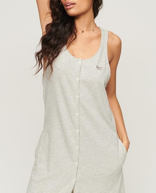 Imagen 0 de Vestido de punto con botones y logotipo Vintage Logo