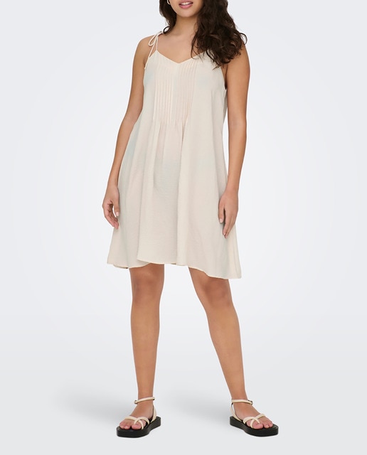 Imagen 0 de Vestido de tirante fino con detalle plisado