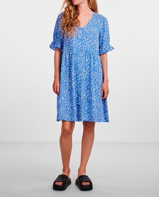 Imagen 0 de Vestido corto de manga corta con botones