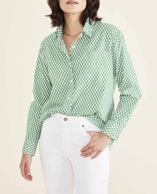 Imagen 0 de Camisa de mujer de manga larga tejido muy ligero