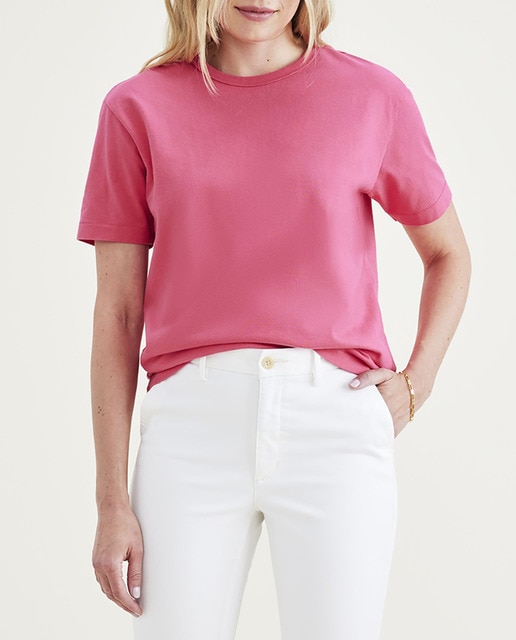 Imagen 0 de Camiseta de mujer de manga corta cuello redondo