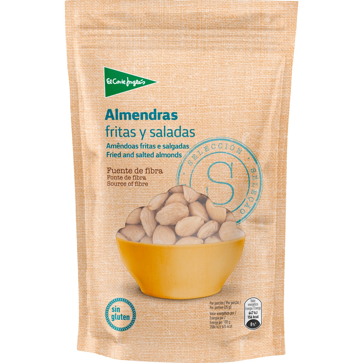 Amêndoas Fritas e Salgadas sem Glúten embalagem 150 g