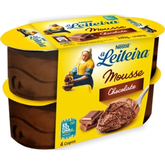 Mousse de Chocolate de Leite pack d 4 unidades embalagem 60 g - A Leiteira