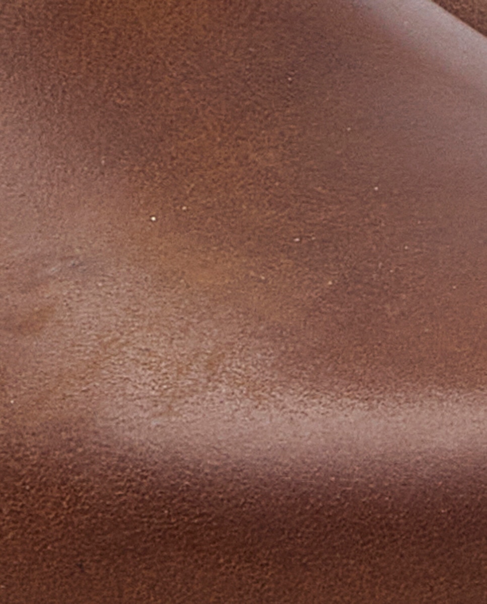 Botins em Pele com Elástico Castanho caramelo-6