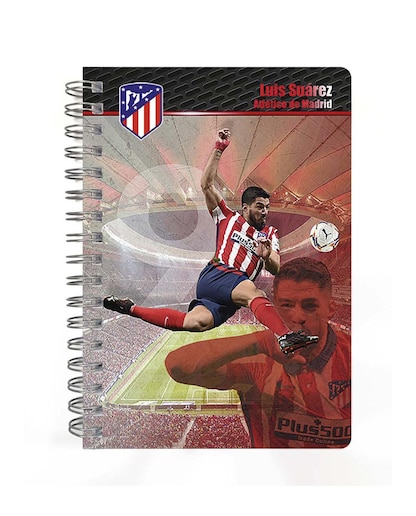 Imagen 0 de Cuaderno mediano 3D Atlético de Madrid Luis Suárez