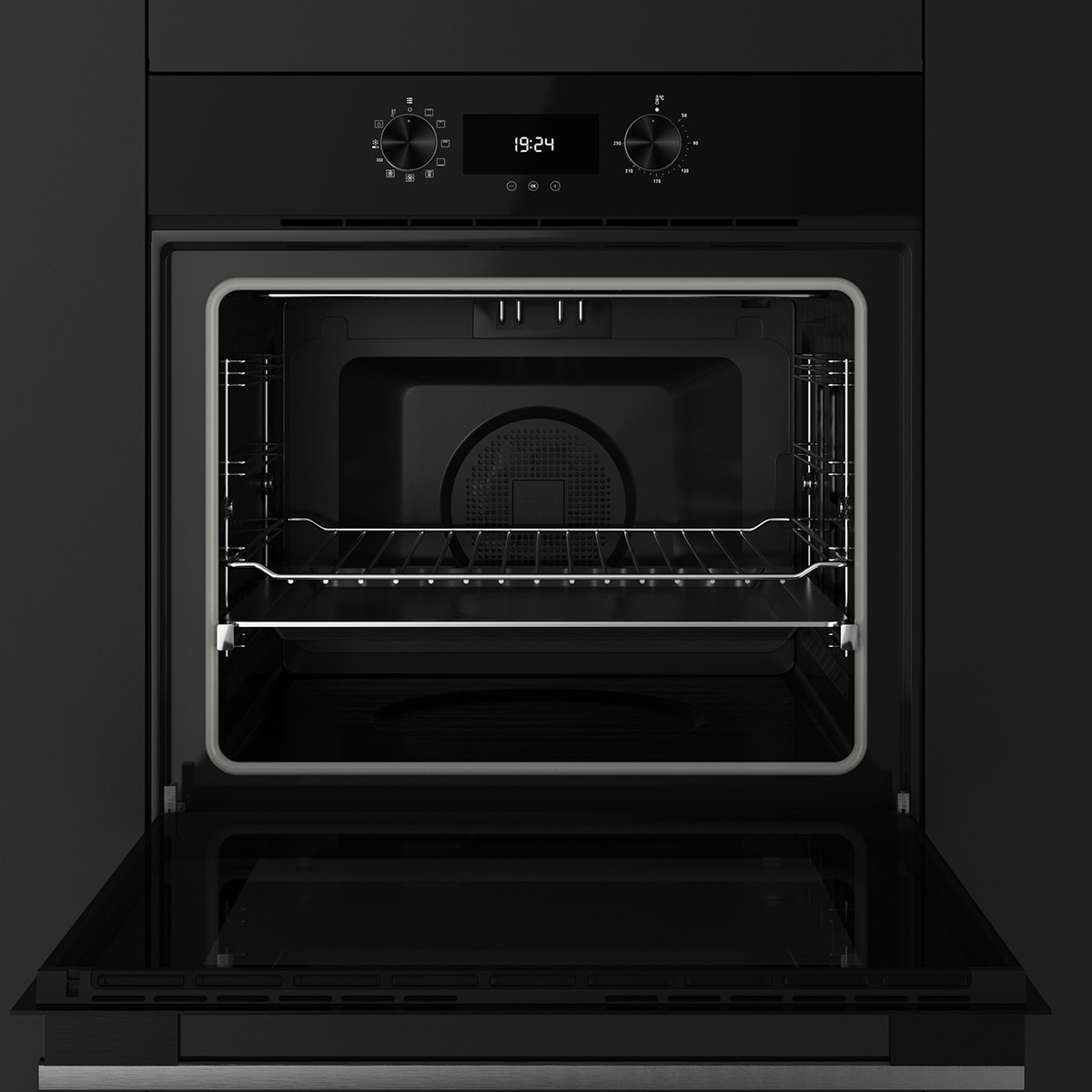 Horno convencional Teka Hydroclean, Surround Temp - HLB 8400 FBK Negro-4