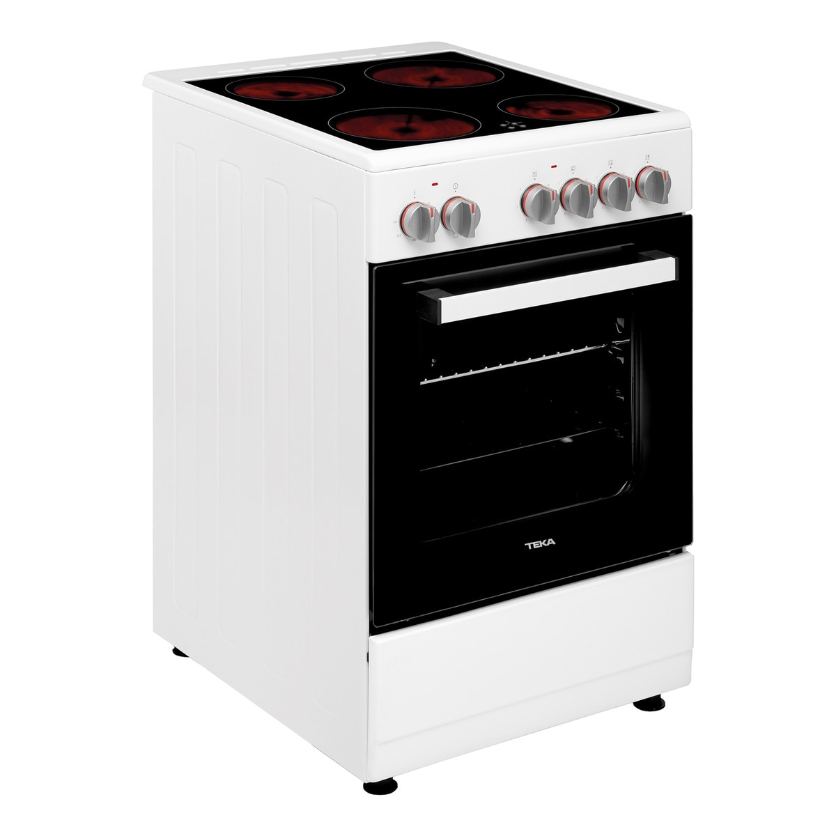 Cocina compacta  Teka 49,8 cm, placa vitrocerámica 4 zonas y horno eléctrico - FS 502 4VE WH Blanco-1