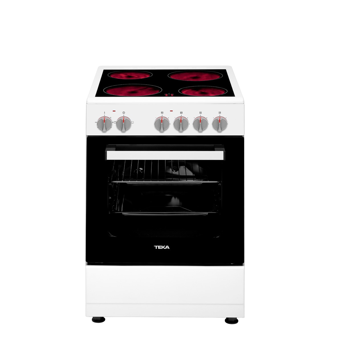 Cocina compacta  Teka 49,8 cm, placa vitrocerámica 4 zonas y horno eléctrico - FS 502 4VE WH Blanco-3