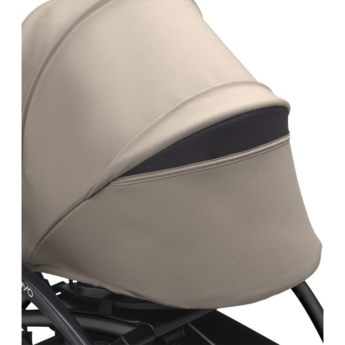 Carro de bebé Stokke® YOYO³ con Chasis Negro y Pack recién nacido 0+ Gris Pardo Beige-5