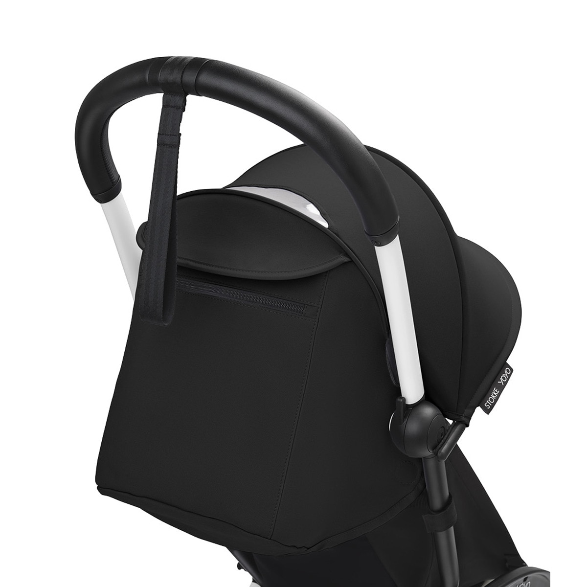 Carrinho de Passeio Stokke® YOYO³ com Chassis Branco e Pack de 6+ Color Preto Preto-2