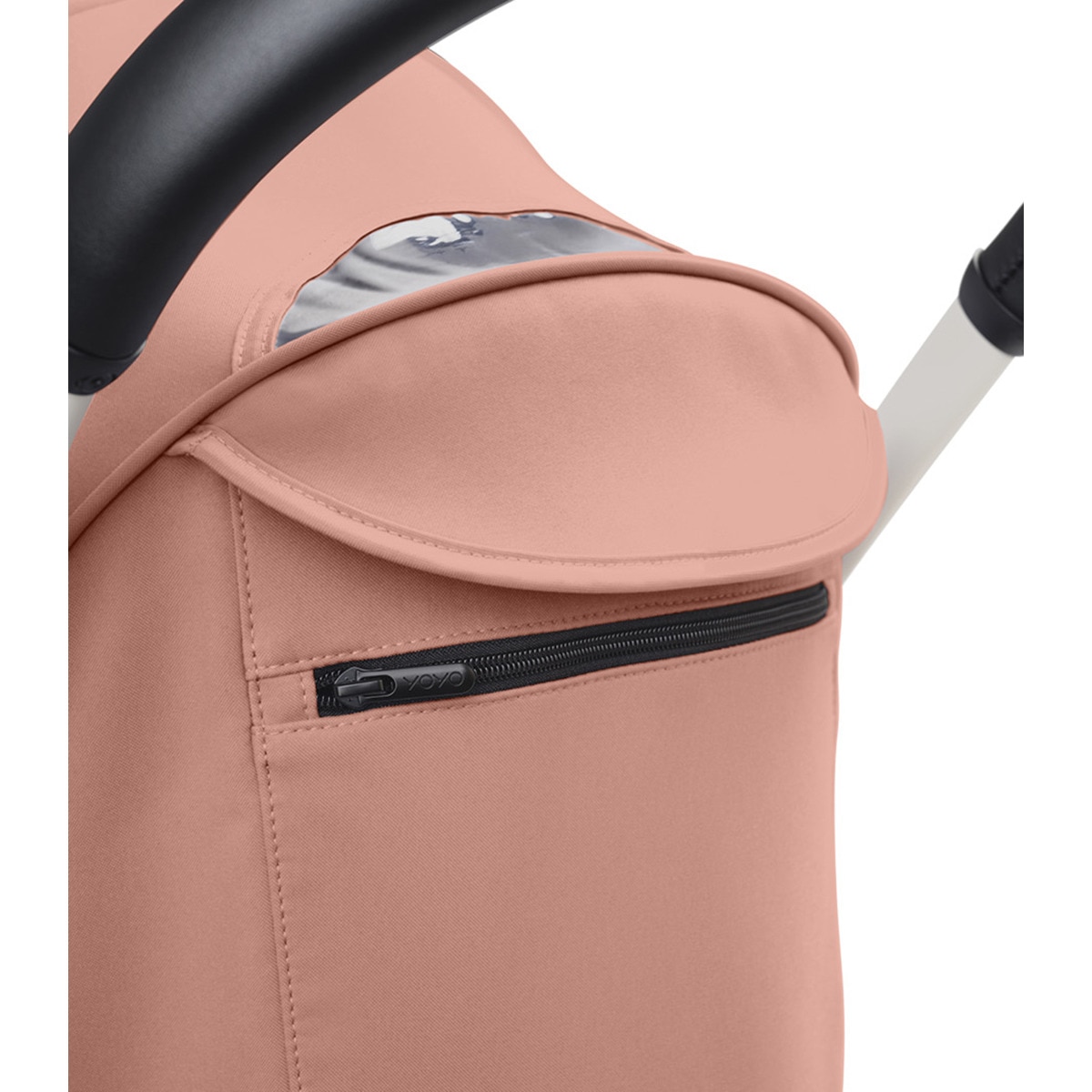 Carrinho de passeio Stokke® YOYO³ com chassis branco e pack de 6+ cores Gengibre Rosa-3