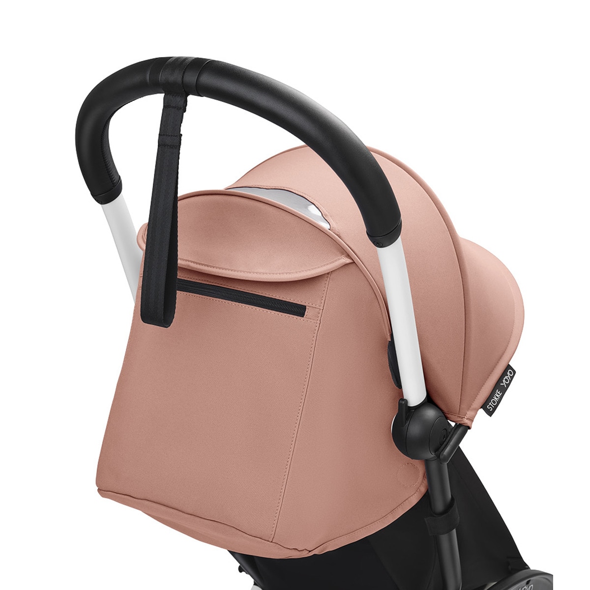 Carrinho de passeio Stokke® YOYO³ com chassis branco e pack de 6+ cores Gengibre Rosa-2