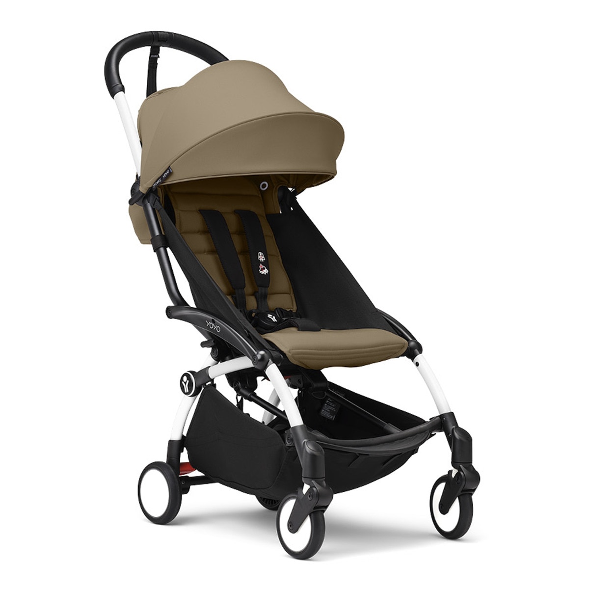 Imagem 0 de Carrinho de passeio Stokke® YOYO³ com chassis branco e pack de 6+ cores Toffee