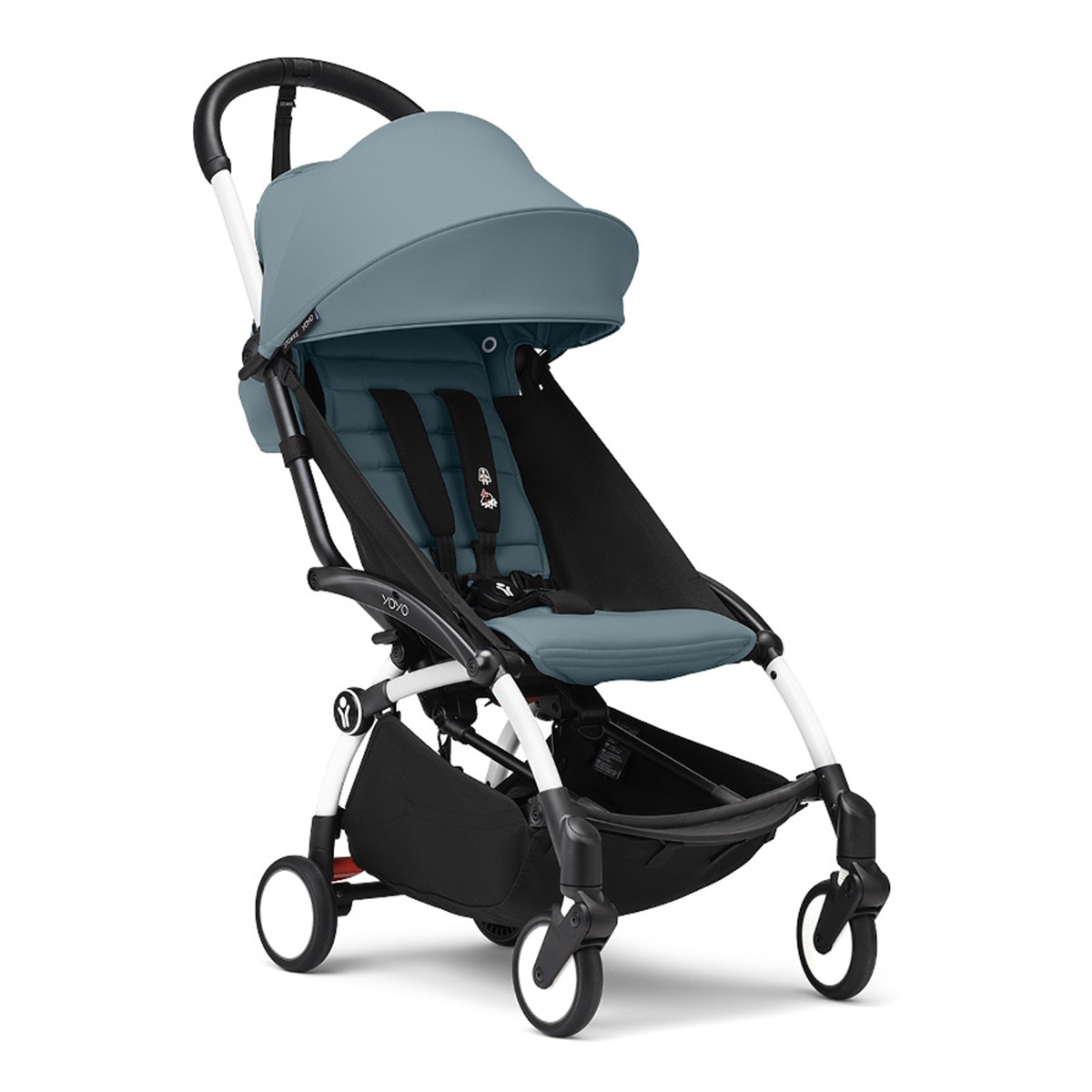 Imagem 0 de Carrinho de passeio Stokke® YOYO³ com chassis branco e pack de 6+ cores Aqua