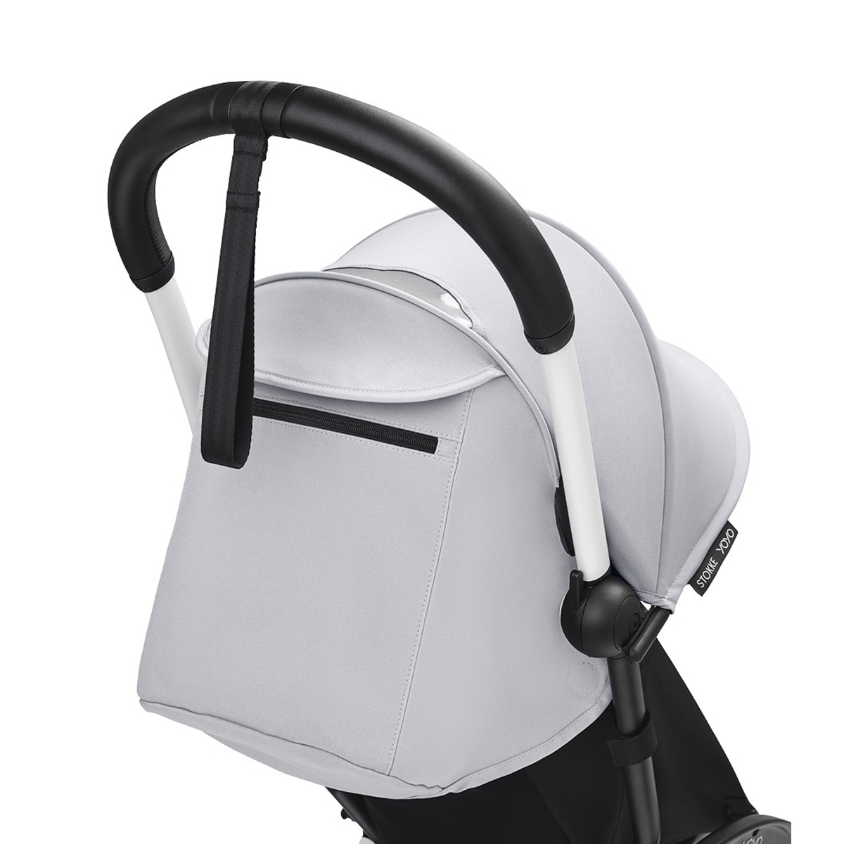 Carrinho de passeio Stokke® YOYO³ com chassis branco e pack de 6+ cores Stone Cinzento-2